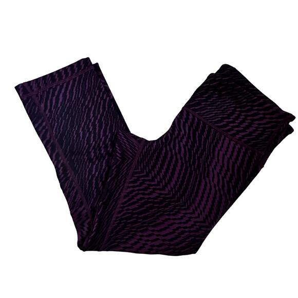 Lululemon|Wunder Under Cropped Leggings|Shifted Purple/Black|SZ 8‎ - Picture 1 of 9